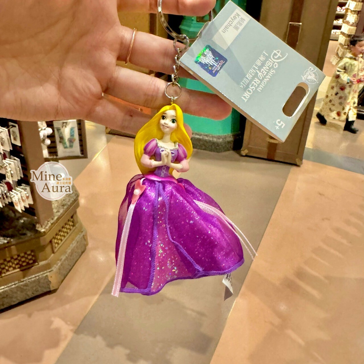 長髮公主 樂佩 Rapunzel 立體公仔站姿 禮服造型 吊飾 鑰匙圈 魔髮奇緣 Tangled -上海迪士尼樂園
