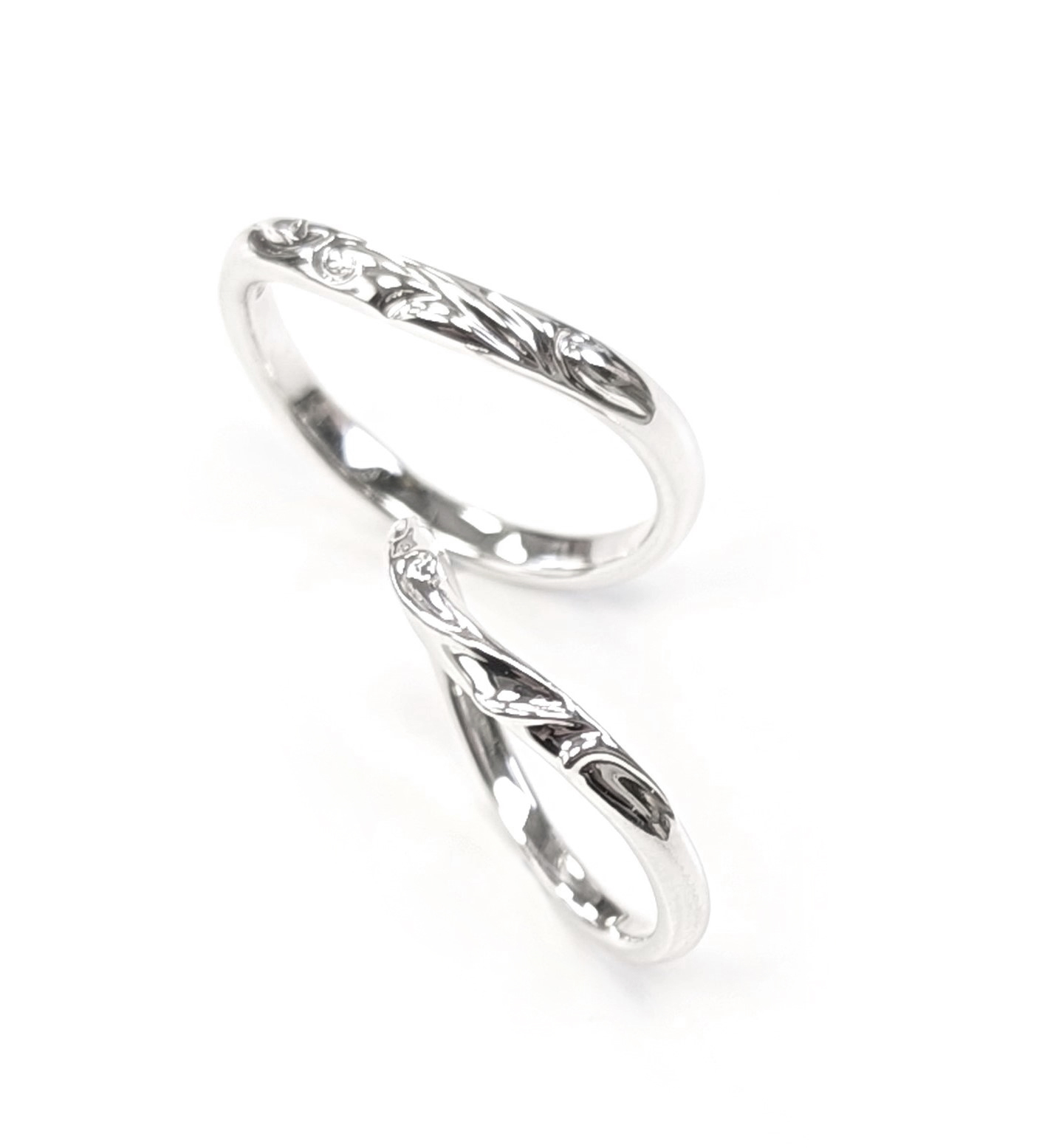 18K白金鑽石結婚戒指