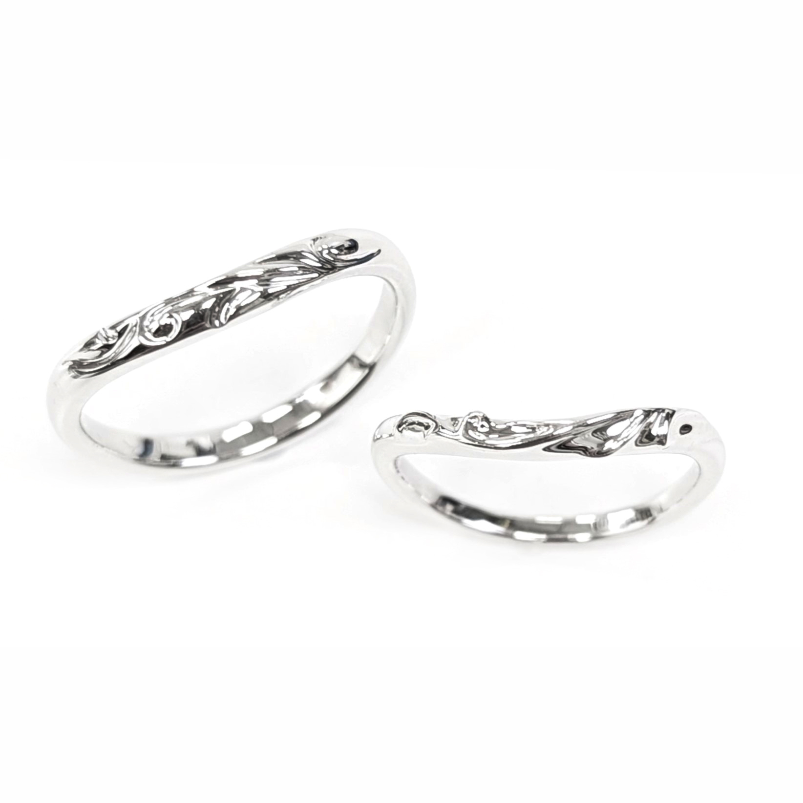 18K白金鑽石結婚戒指