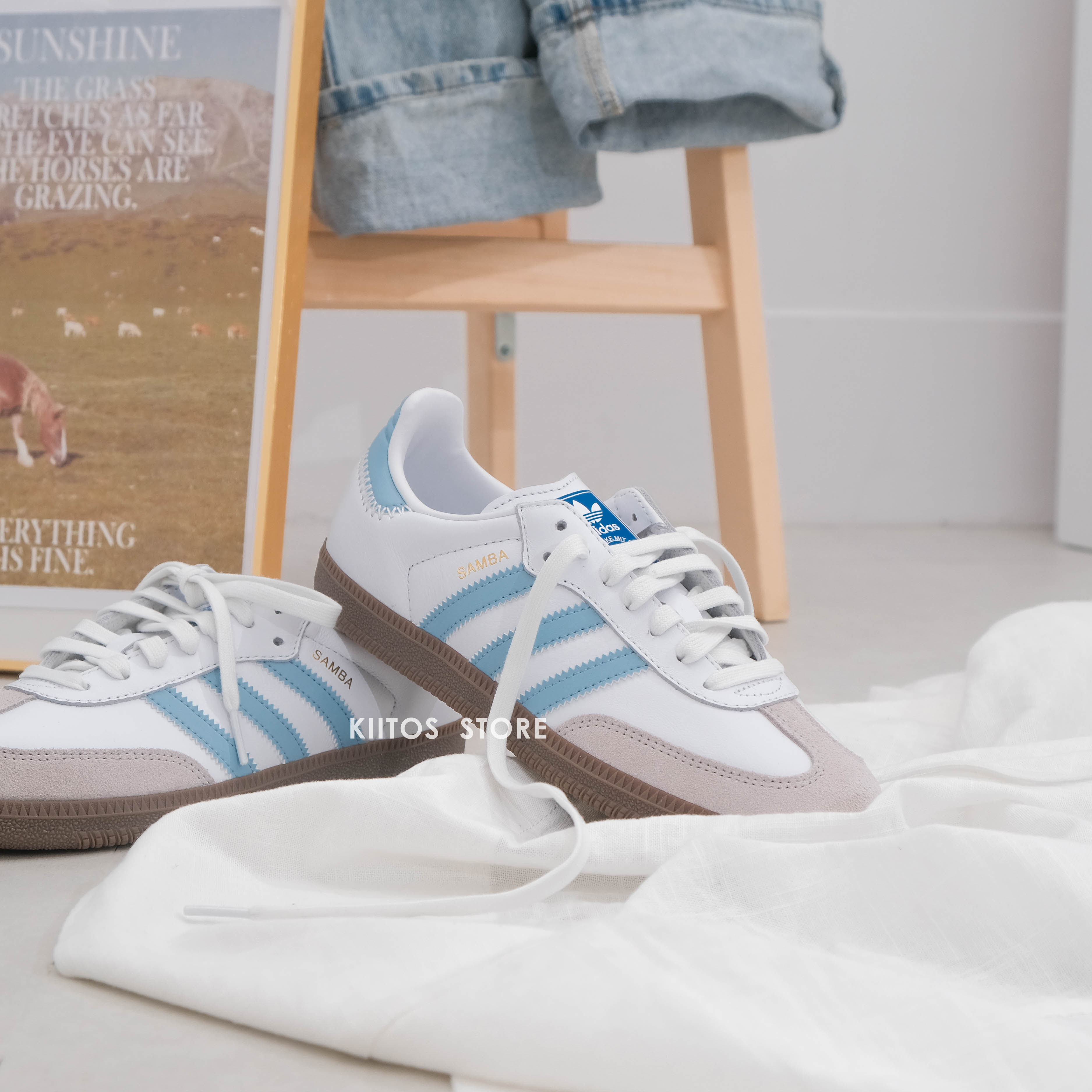 Adidas Samba OG "White & Clear Sky" 天青藍  JI2003