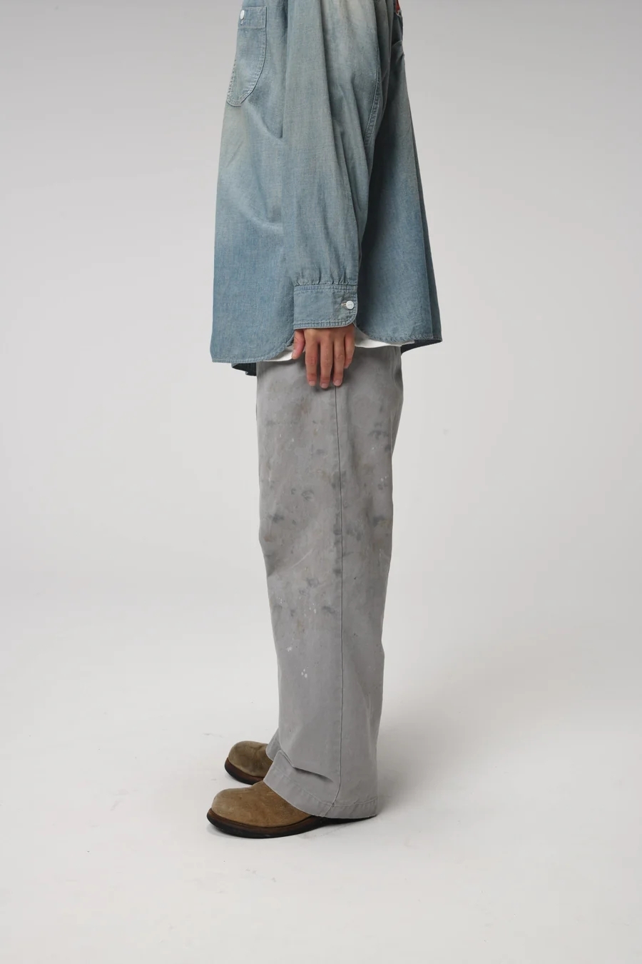 BOW WOW - GALAXY SYRUP WORK TROUSERS / GRAY AGEING