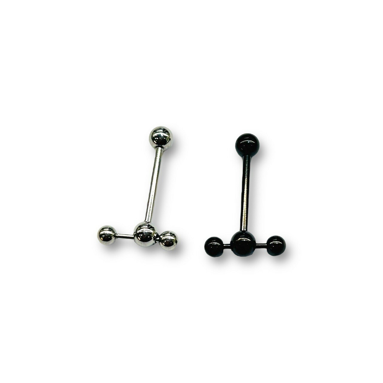 鋼-舌環-中間橫桿兩顆珠珠-2色