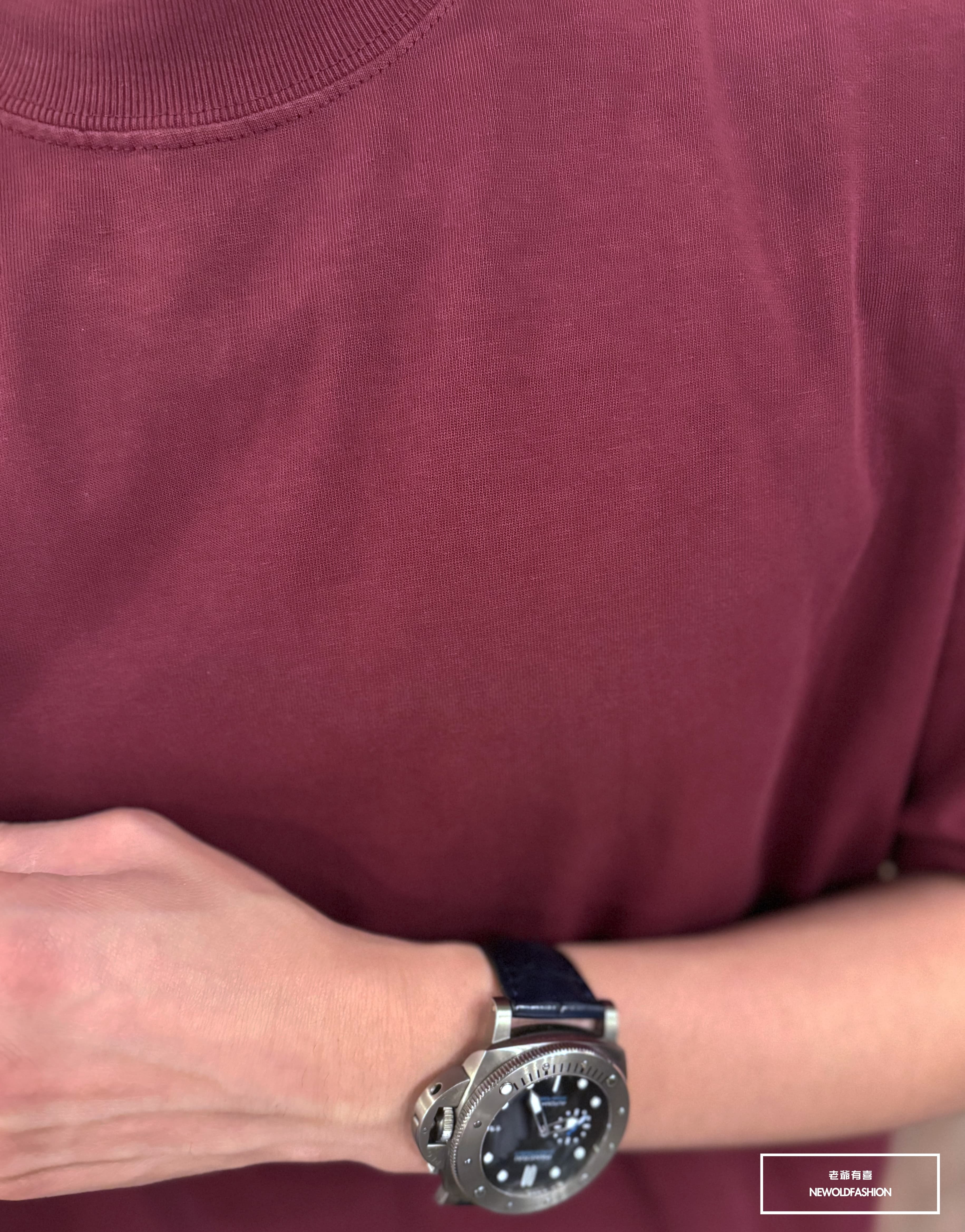 『新品上市』重磅純色全素水洗短T(NOF2405S002)-紅