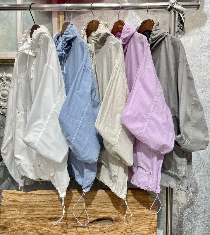 淨色連帽拉鍊外套 HIGH FIVE-084JK