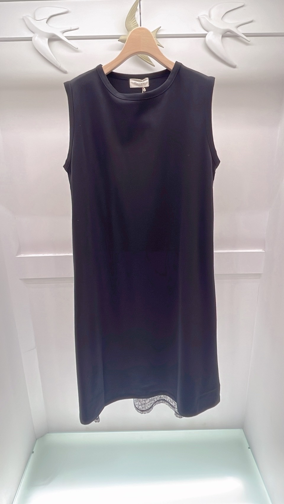 後背LB花布無袖洋裝