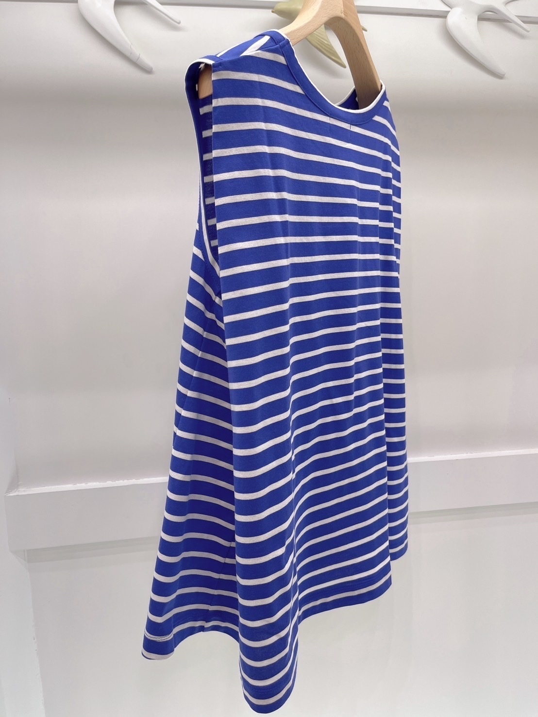 天竺棉條紋無袖上衣