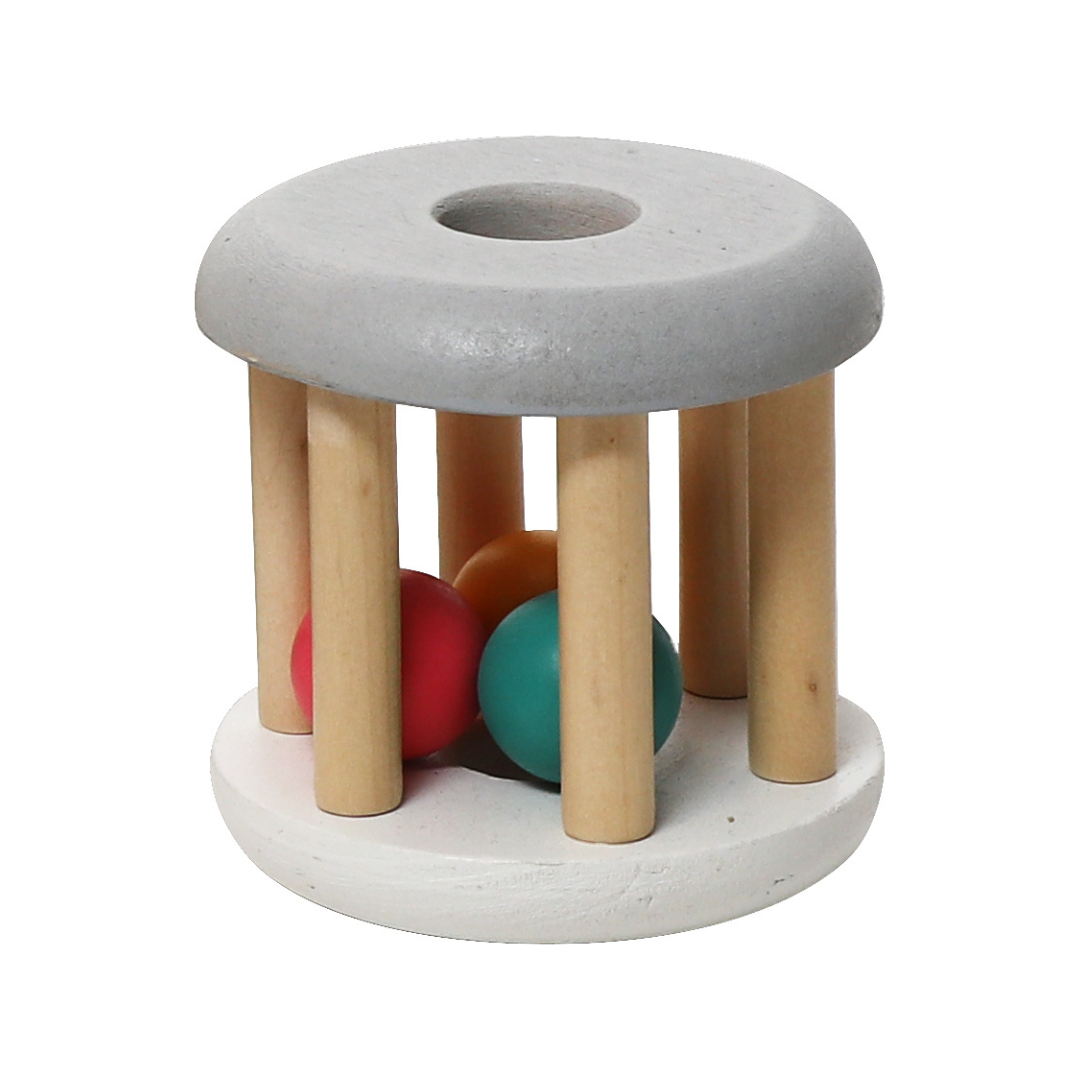 日本 Adnil LAND 三色球安撫搖鈴【莫蘭迪灰】