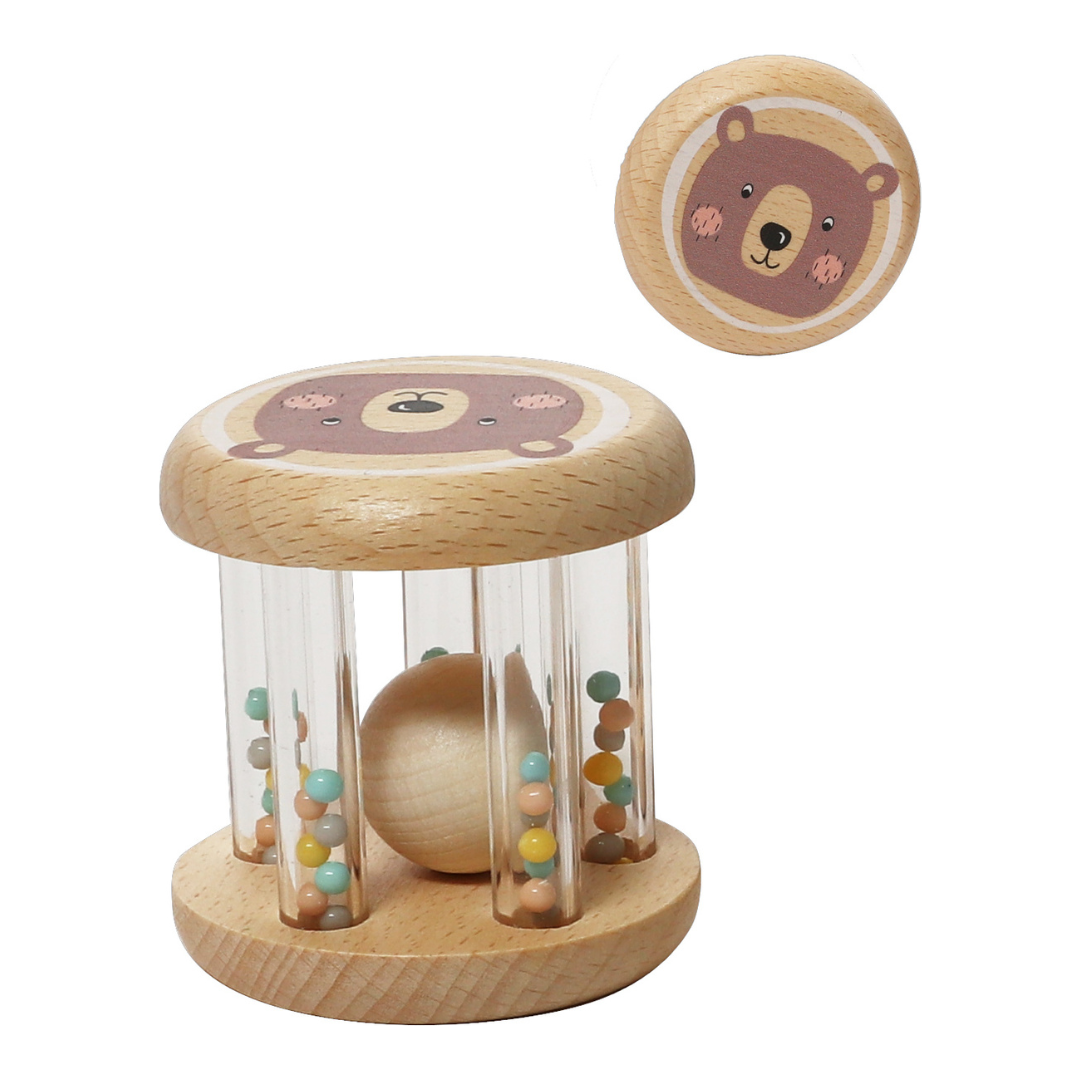 日本 Adnil LAND 可愛動物安撫搖鈴【熊熊】