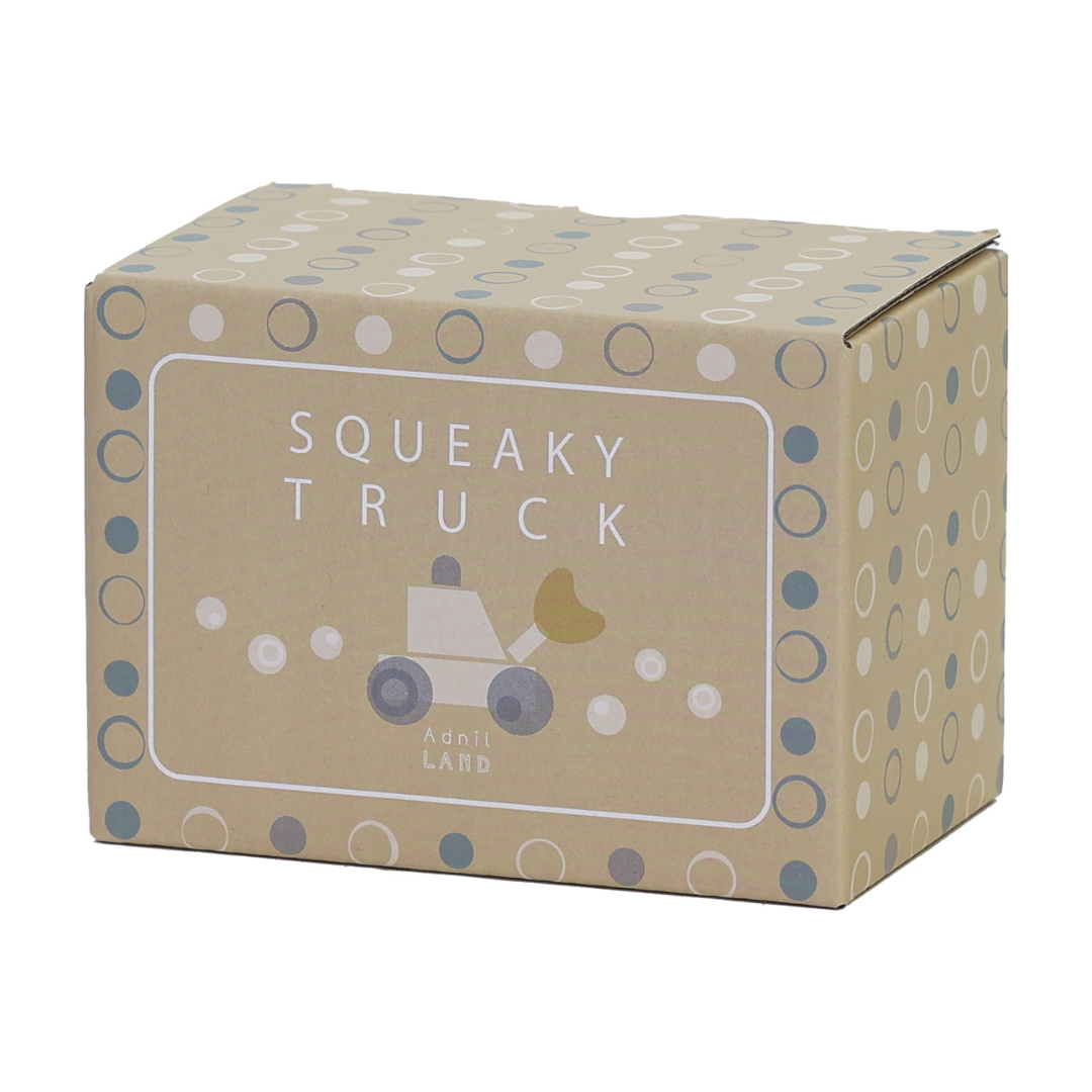 日本 Adnil LAND 寶寶木頭卡車玩具【淺藍色挖土機】