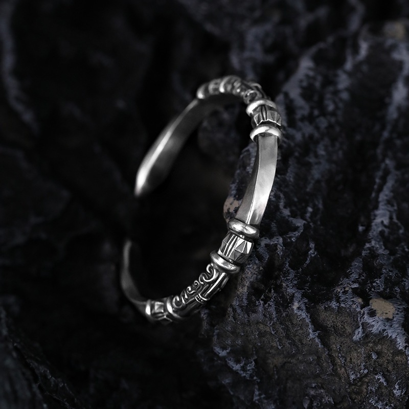 【ACCY053】莫比烏斯扭轉花紋設計開口手環