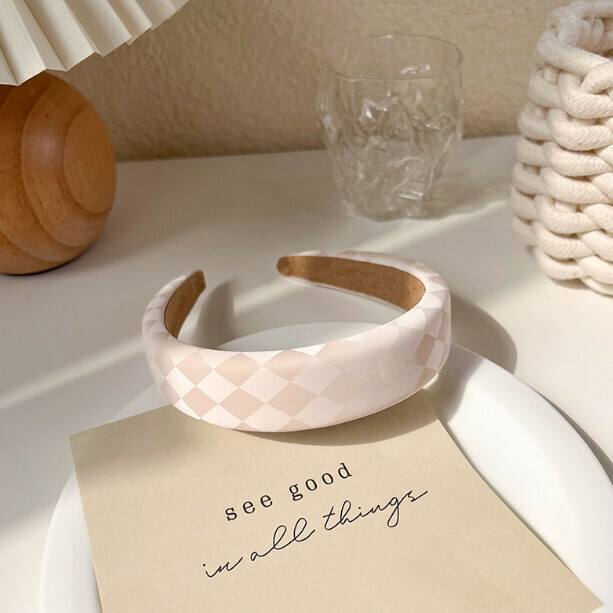 Beige Cream Wide-brimmed Headband (4# 20196)