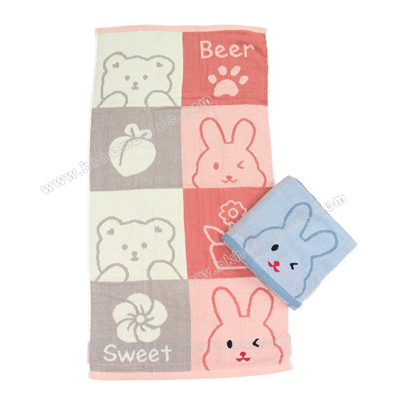 2條裝 動物厚身浴巾 20"x40" 4520307