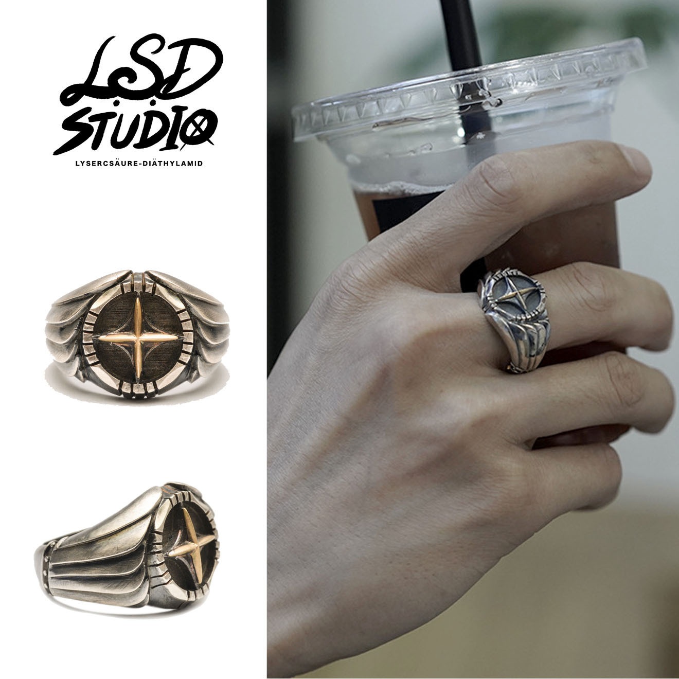 超推薦|風翼立體十字開口設計戒指【ACCY054】