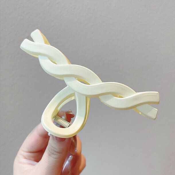 爆款抓夾髮卡頭飾髮夾（56#米黃色6）