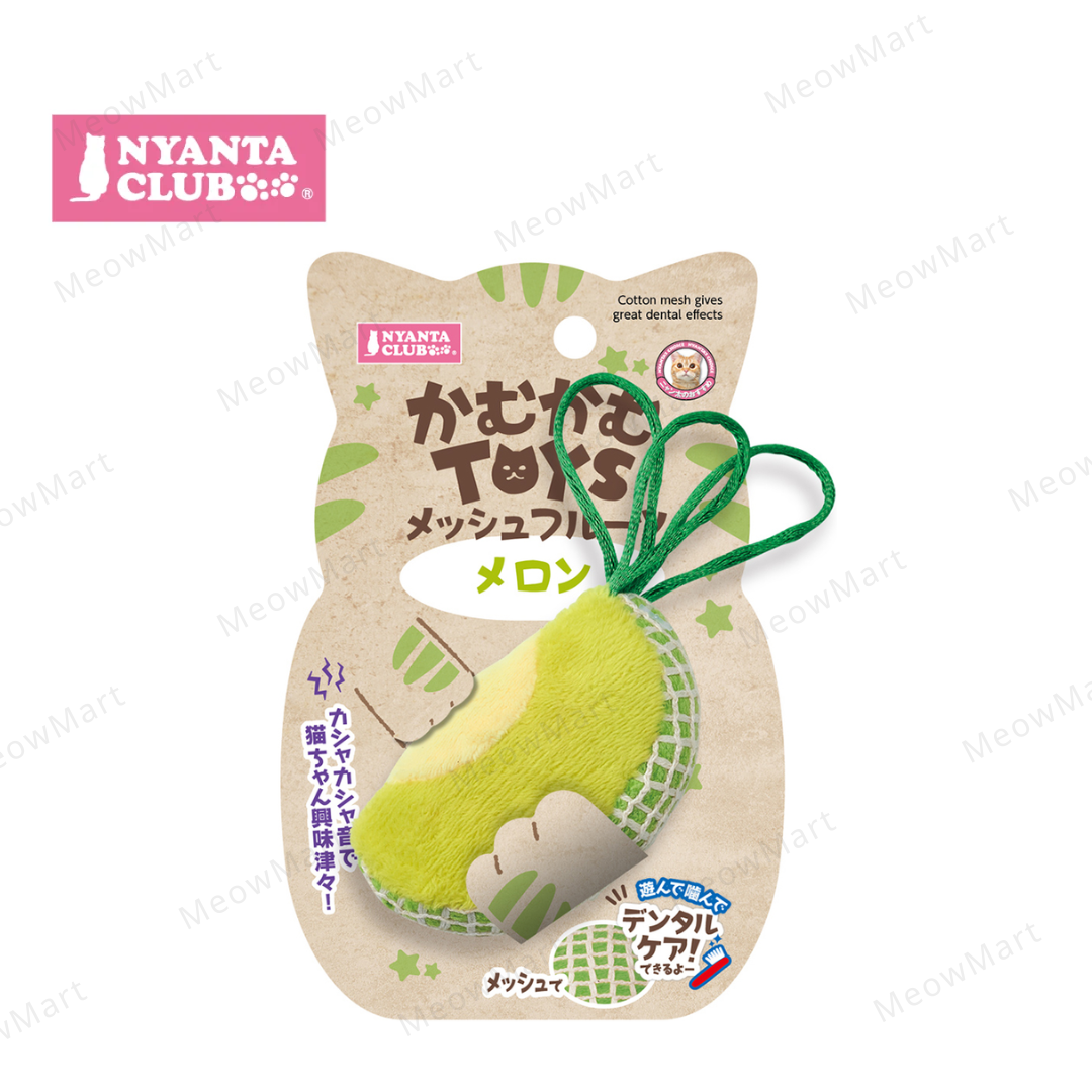 日本 Nyanta Club 沙沙聲潔齒咬咬玩具 (蜜瓜)