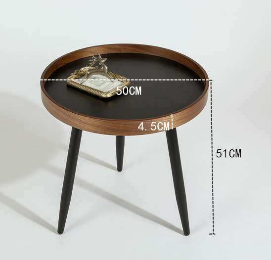 Hot style simple round table living room sofa small side table (three-legged table)