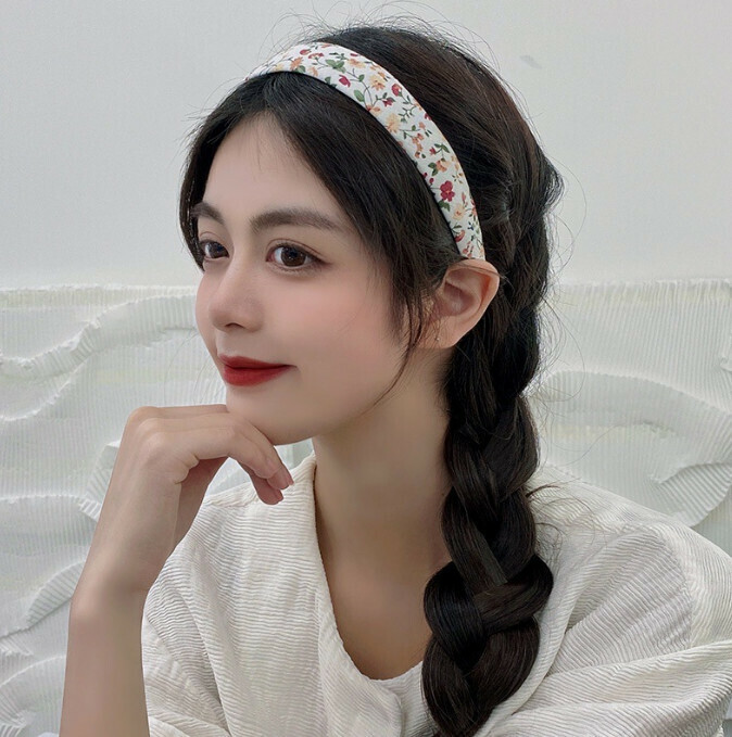 熱推簡約頭箍發飾（18#黃色碎花）