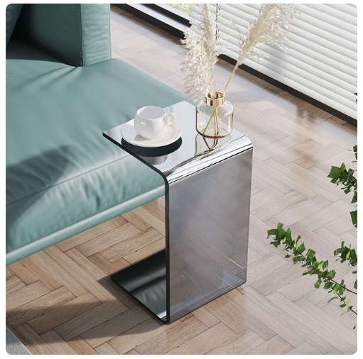 Popular sofa small side table living room table special-shaped coffee table (grey 30x30x60cm)