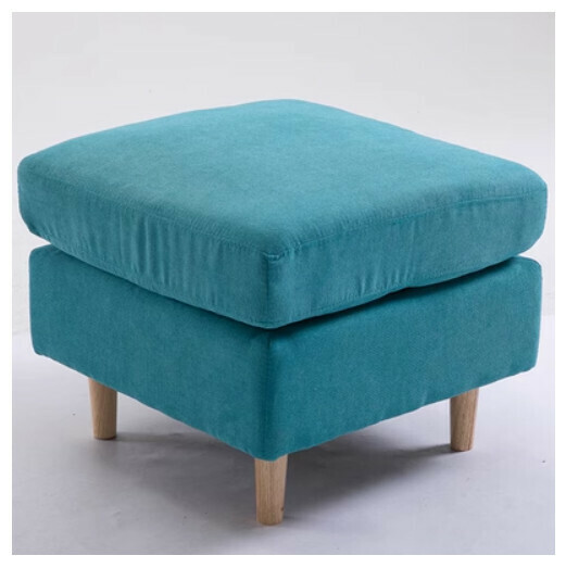 Hot Selling Fabric Sofa Footstool and Shoe Changing Stool [Lake Blue]
