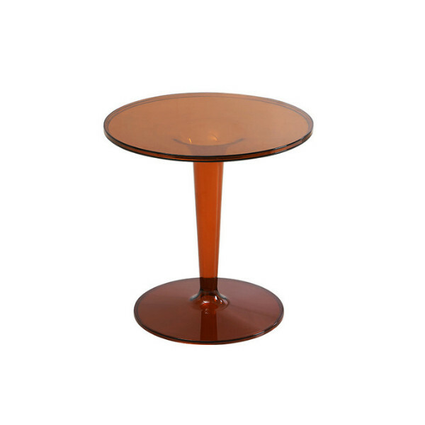 Popular Nordic transparent small coffee table acrylic round small side table coffee table (all brown)