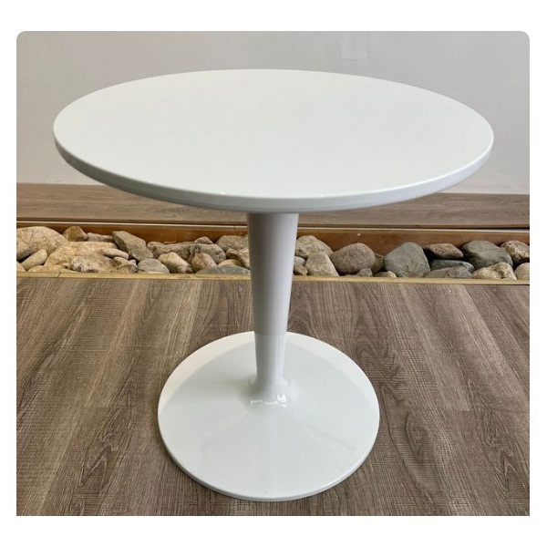 Popular Nordic transparent small coffee table acrylic round small side table coffee table (all white)