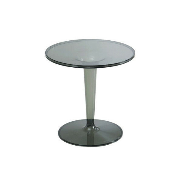 Popular Nordic transparent small coffee table acrylic round small side table coffee table (smoke gray)