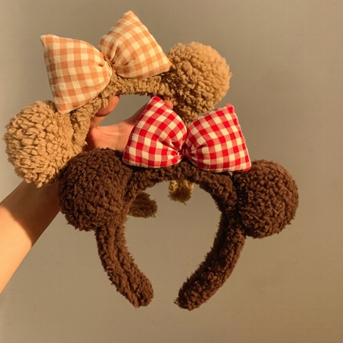 《52715》蝴蝶結熊熊耳朵髮箍