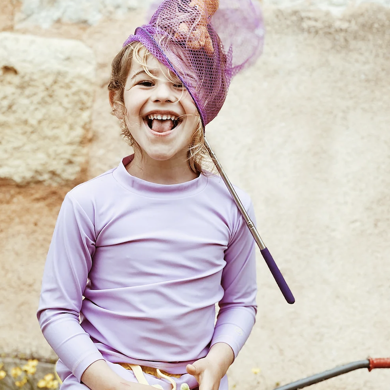 丁香粉 lilas | 海廢再生 抗UV兒童防曬長袖上衣