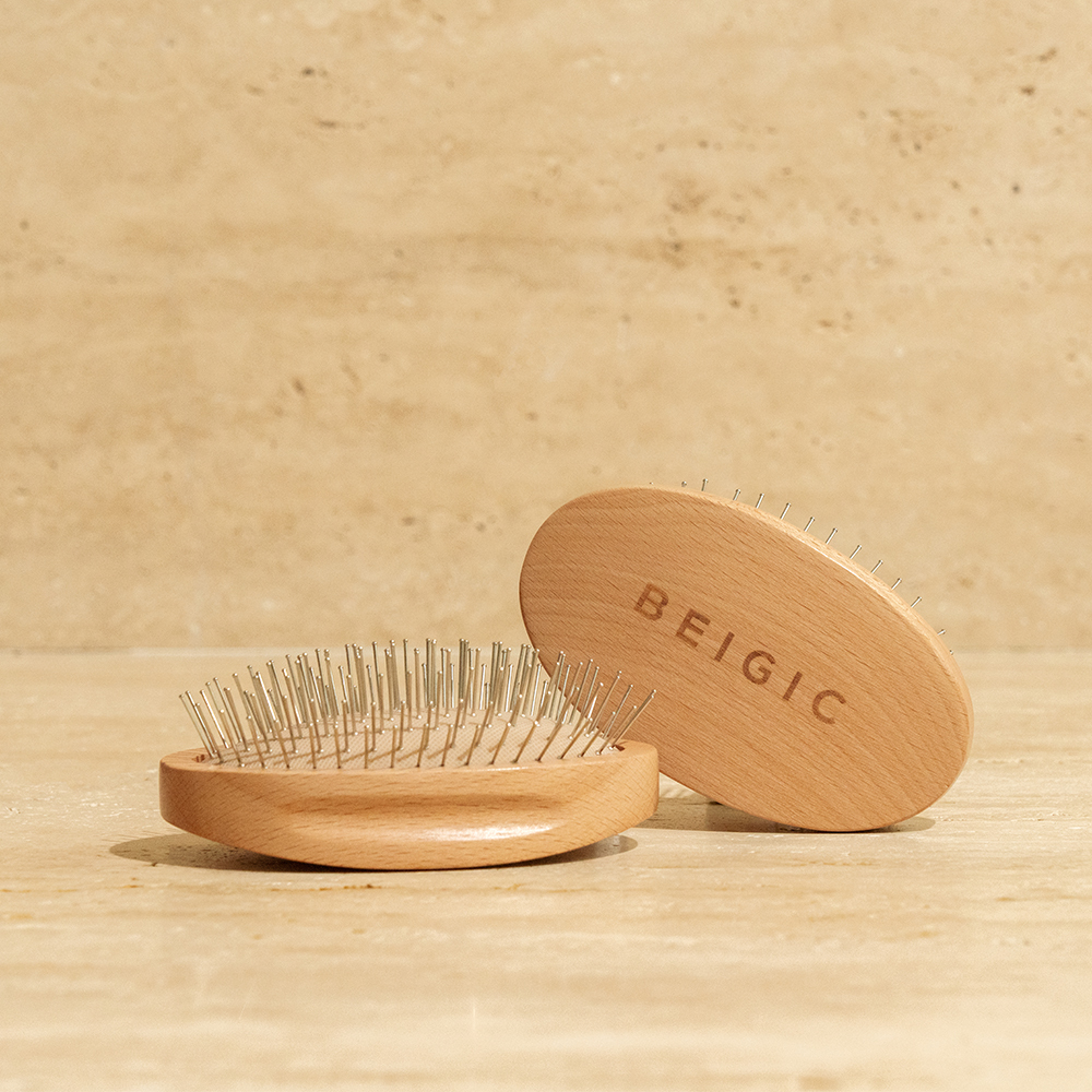 木質頭皮按摩梳 - BEIGIC