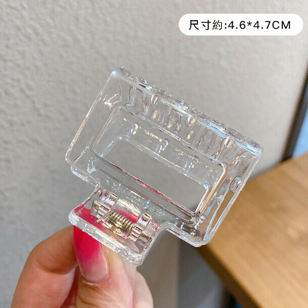 熱推抓夾髮卡頭飾髮夾（透明白色）