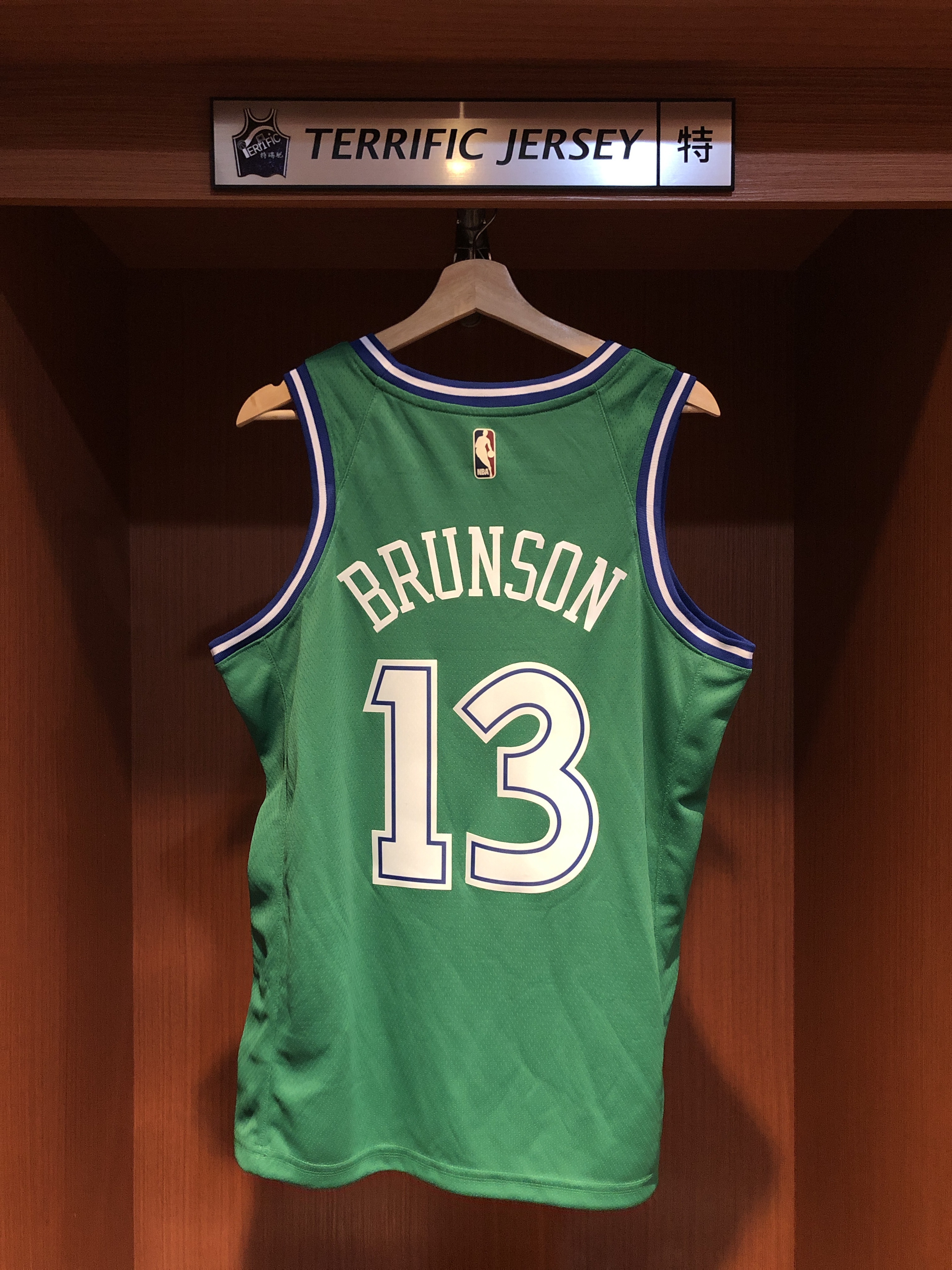 NBA球衣 Jalen Brunson 達拉斯小牛復古綠 HWC Nike Swingman 球迷版 熱轉印 全新