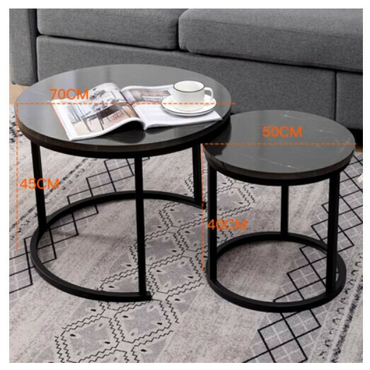 New tea table coffee table [large size 820 black combination]