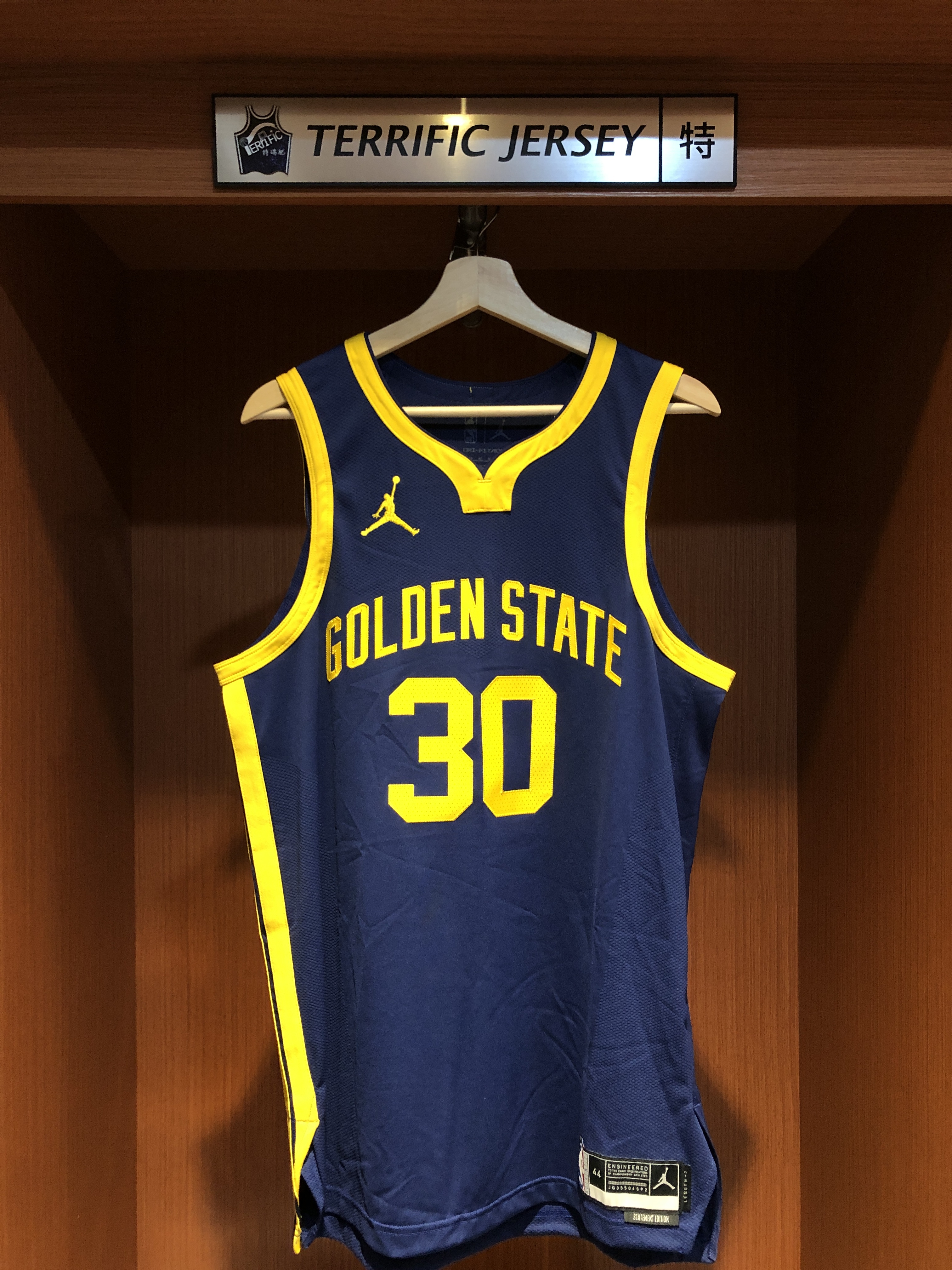 NBA球衣 Stehpen Curry 金州勇士深藍 Statement Jordan Authentic 球員版 電繡 全新