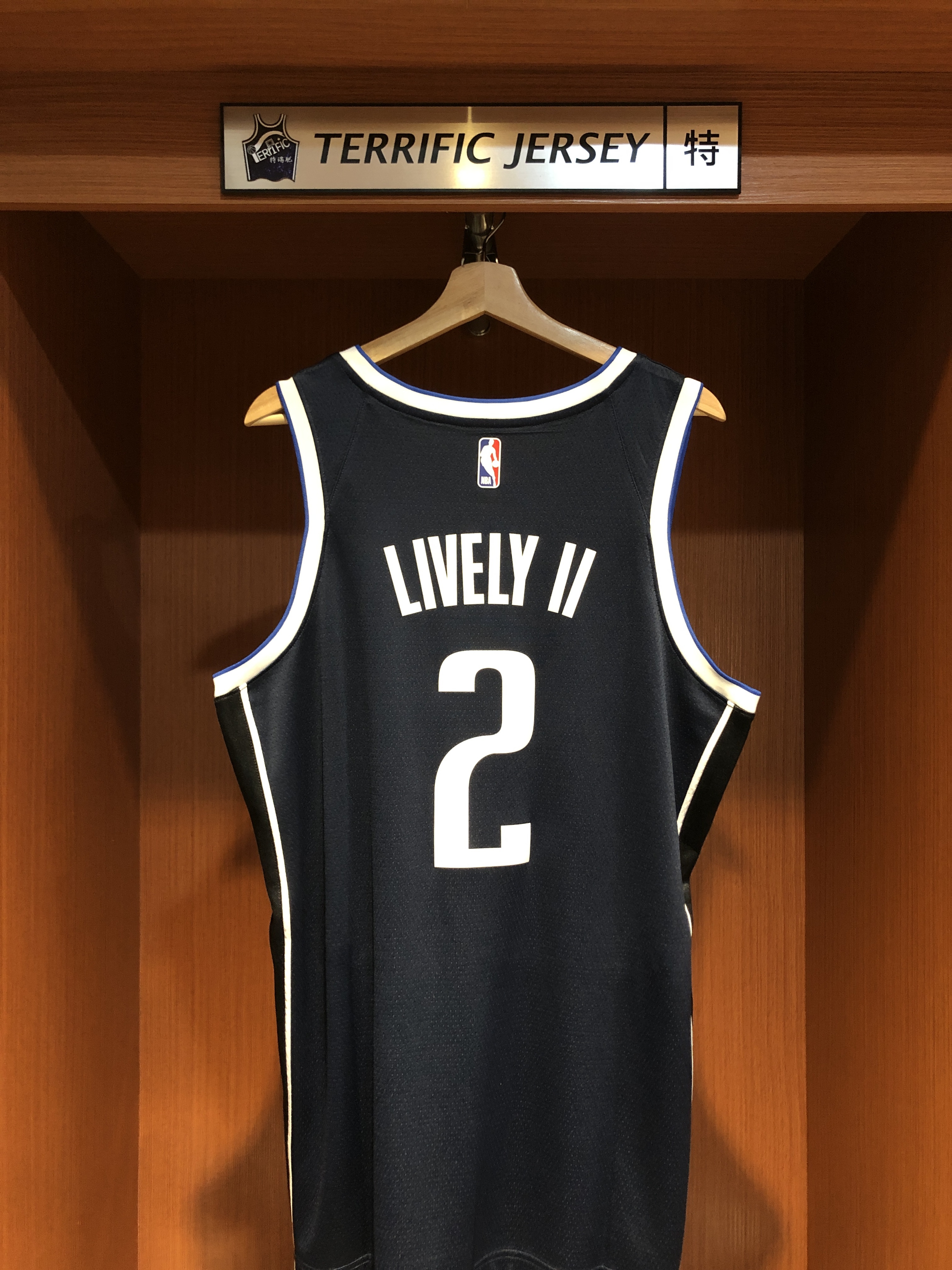 NBA球衣 Dereck Lively II 達拉斯小牛深藍 Statement Jordan Swingman 球迷版 熱轉印 全新