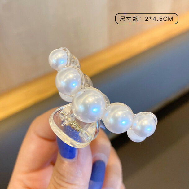 熱推抓夾髮卡頭飾髮夾（小號透明珍珠髮夾）