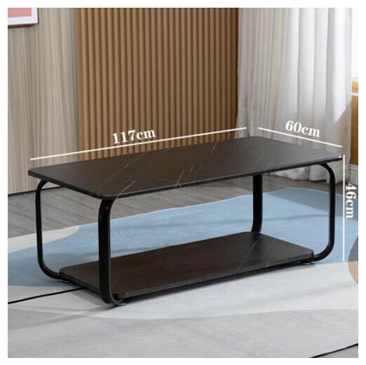 New tea table coffee table [821 black large coffee table]