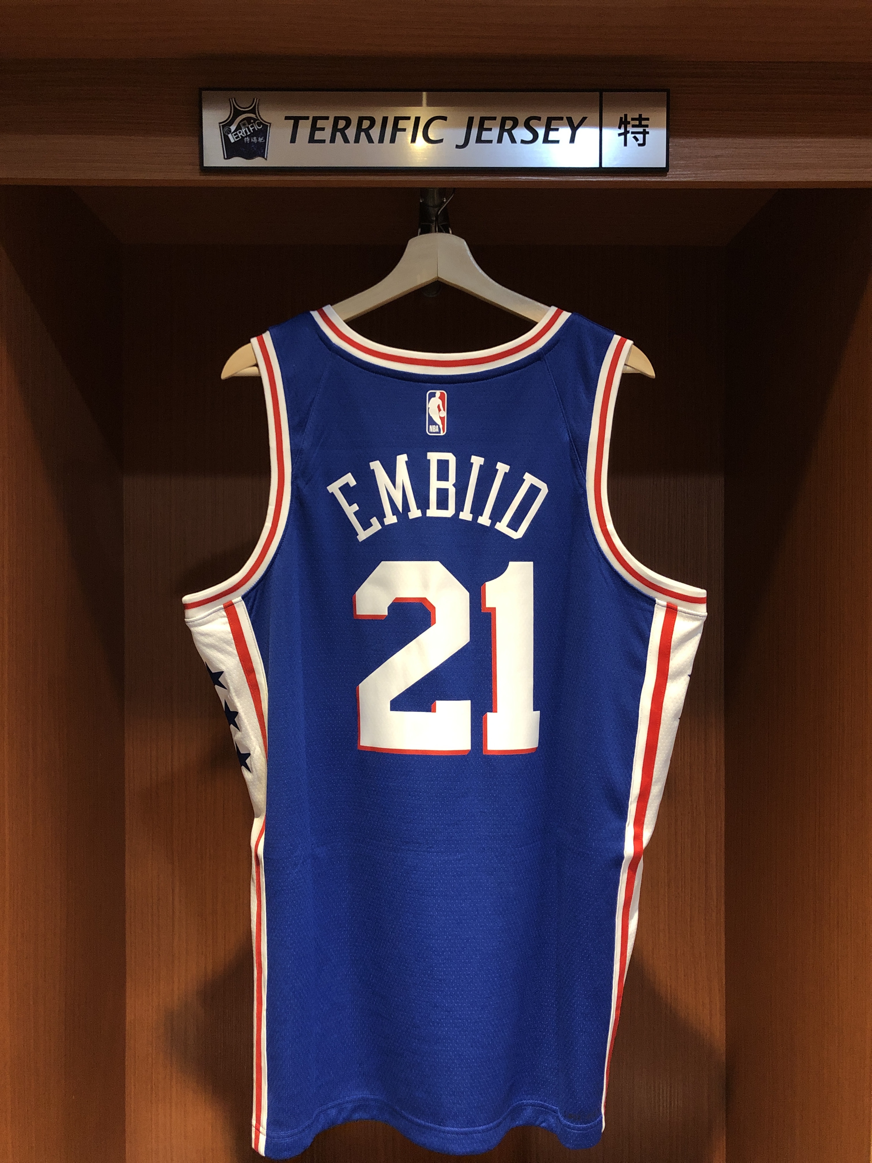 NBA球衣 Joel Embiid 費城七六人藍 Icon Nike Swingman 球迷版 熱轉印 全新