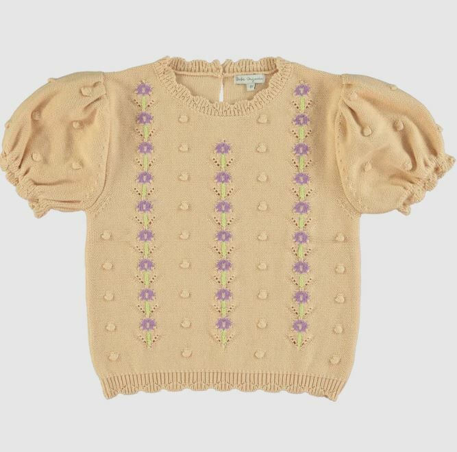 Bebe Organic  花朵提花針織上衣 Liz Blouse-Meadow