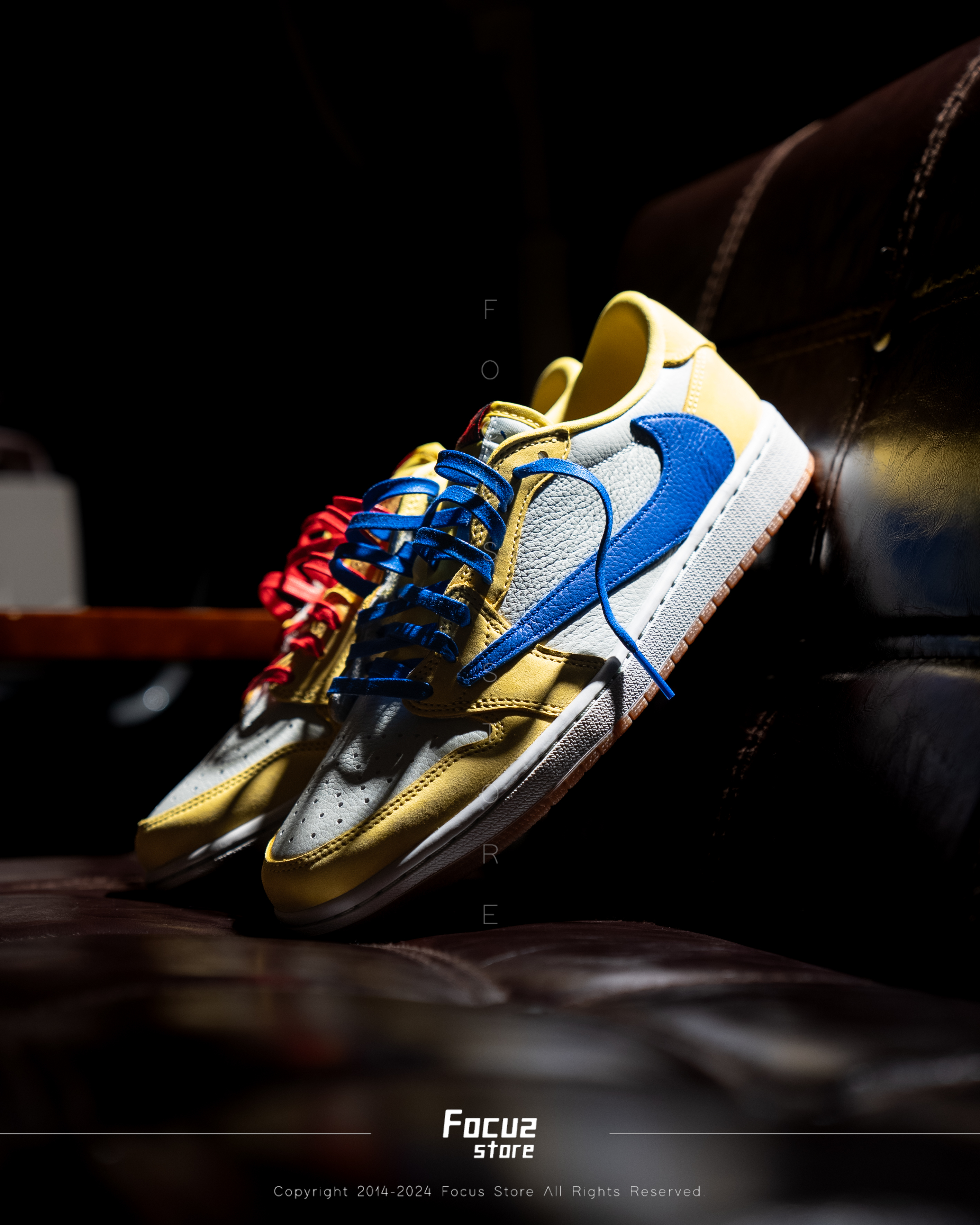 【Focus Store】現貨秒發 Travis Scott x Wmns Air Jordan 1 Retro Low OG SP "Canary" 倒鉤 黃藍 DZ4137-700