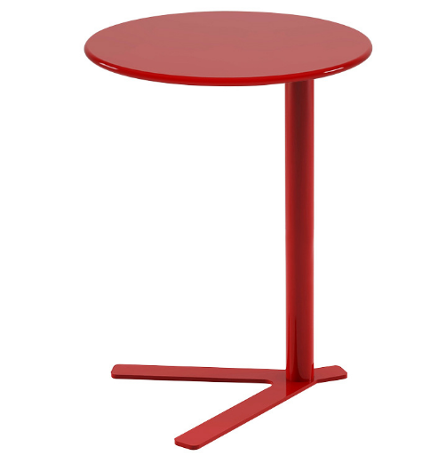 爆款簡約V型鐵藝小圓桌(烈焰藍金高光)(尺寸:直徑48CM,高69CM)