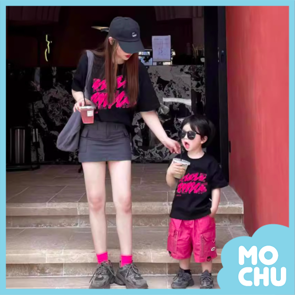 塗鴉線條Ｔ恤親子裝(二色）