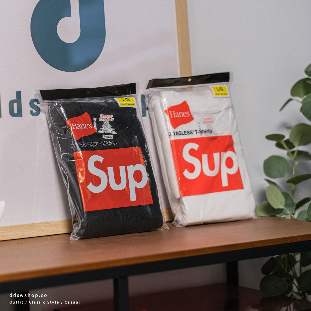 Supreme x Hanes Tagless Tees 短袖 三件組