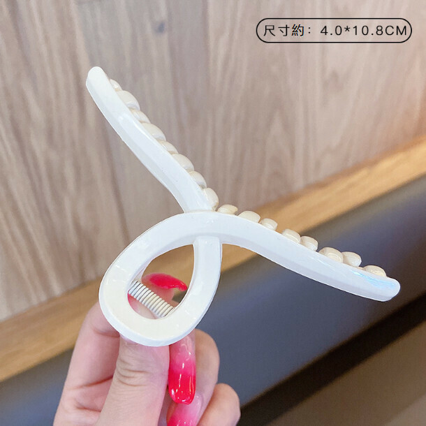 激抵抓夾髮卡頭飾髮夾（77#奶油白）