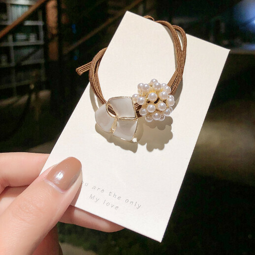 新款小香風簡約頭繩橡皮筋【GS106A白色】 