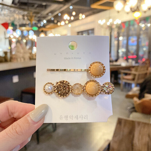 Cute bangs hairpin simple hairpin (49# champagne gold)