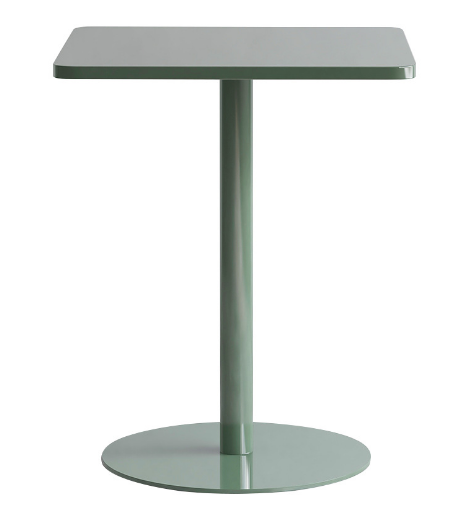新款簡約鐵藝小方桌(莫蘭蒂綠高光)(尺寸:70*70*73CM)