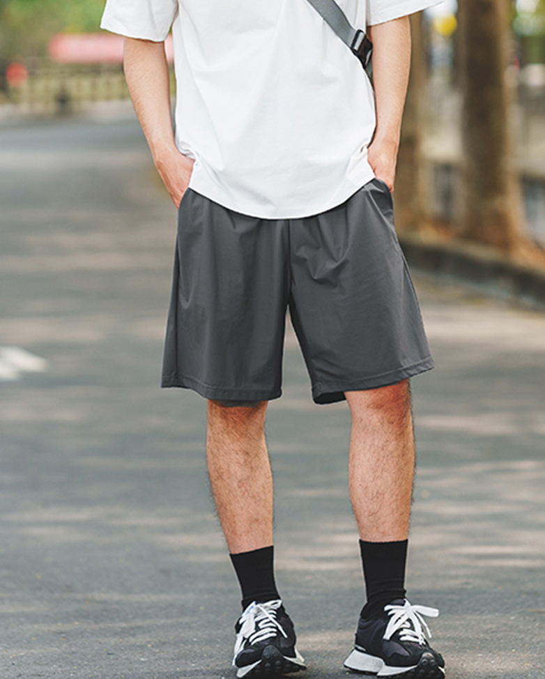 冰絲彈力耐磨五分短褲