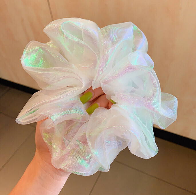爆款簡約頭飾發圈（81#人魚姬-大號白色）
