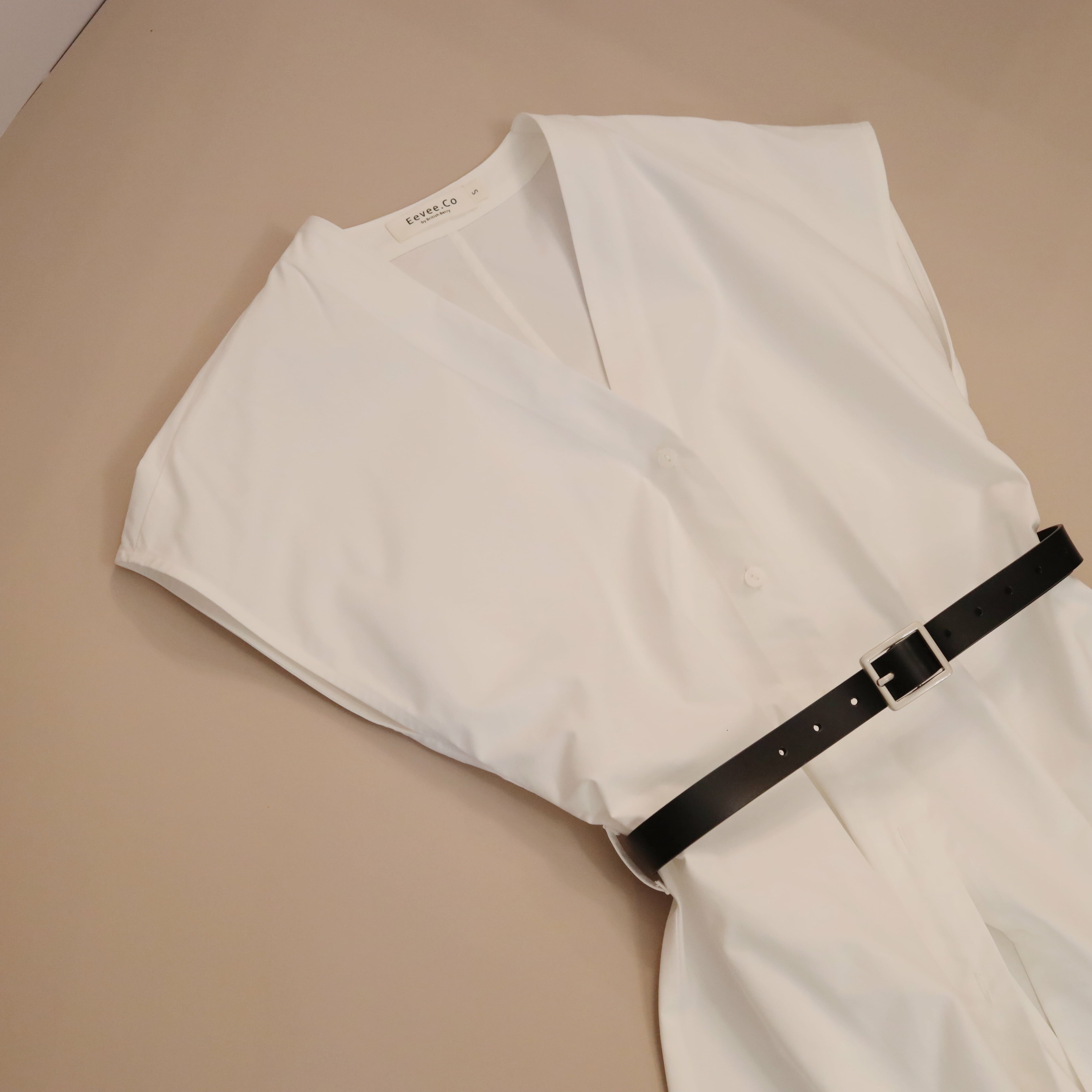 現貨 7018 法式A-Line連身裙 附送真皮皮帶