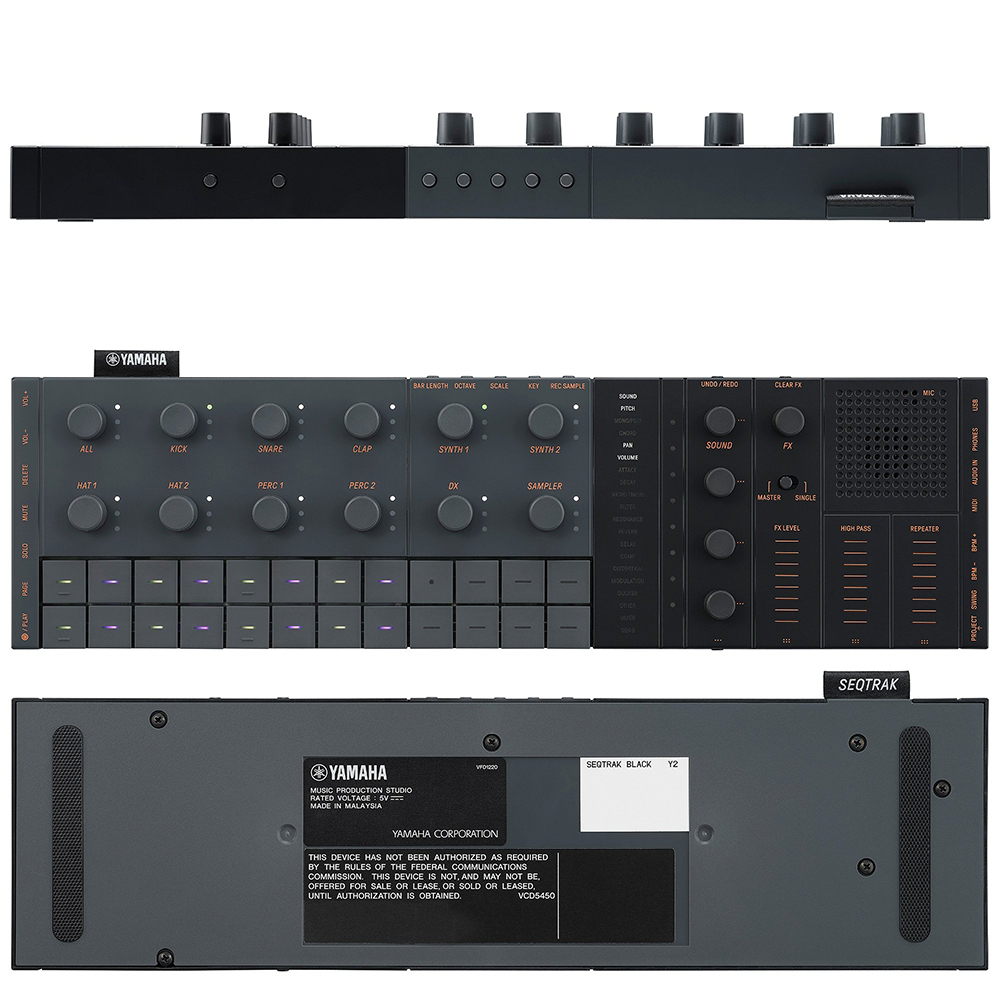 Yamaha YAMAHA / SEQTRAK便攜式取樣編曲機(黑色/橘色) 第 5 張圖片｜三峽配件 / 週邊